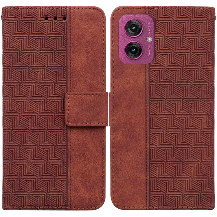 Custodia per telefono in pelle goffrata geometrica, For Motorola Moto G 5G 2025, For Motorola Moto G75 5G, For Motorola Moto G35, For Motorola Moto G55