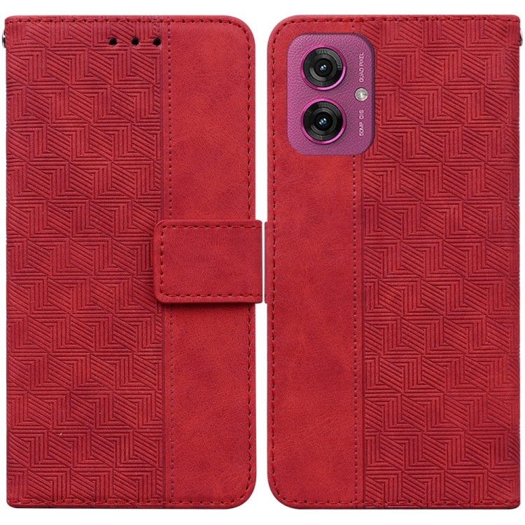 Custodia per telefono in pelle goffrata geometrica, For Motorola Moto G 5G 2025, For Motorola Moto G75 5G, For Motorola Moto G35, For Motorola Moto G55