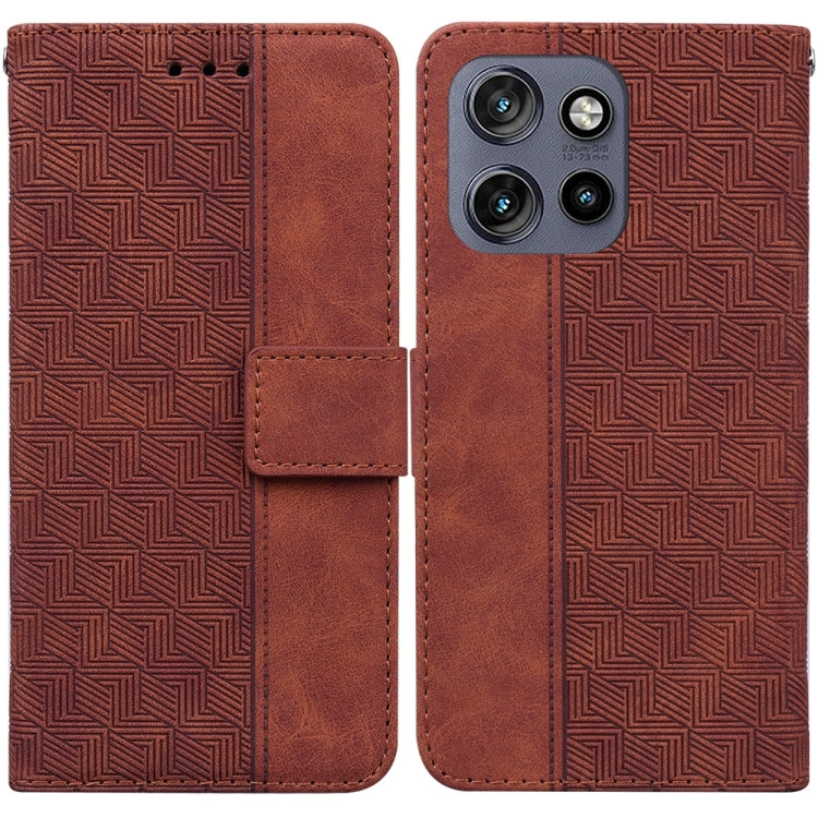 Custodia per telefono in pelle goffrata geometrica, For Motorola Edge 50 Neo 5G Global, For Motorola Moto G04s / Moto E14, For Motorola Moto G85, For Motorola Edge 2024