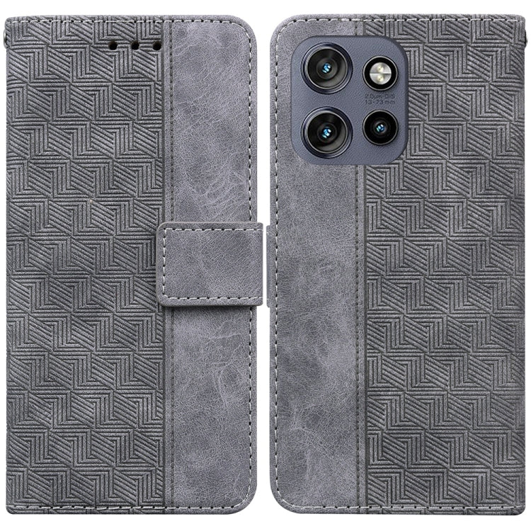 Custodia per telefono in pelle goffrata geometrica, For Motorola Edge 50 Neo 5G Global, For Motorola Moto G04s / Moto E14, For Motorola Moto G85, For Motorola Edge 2024