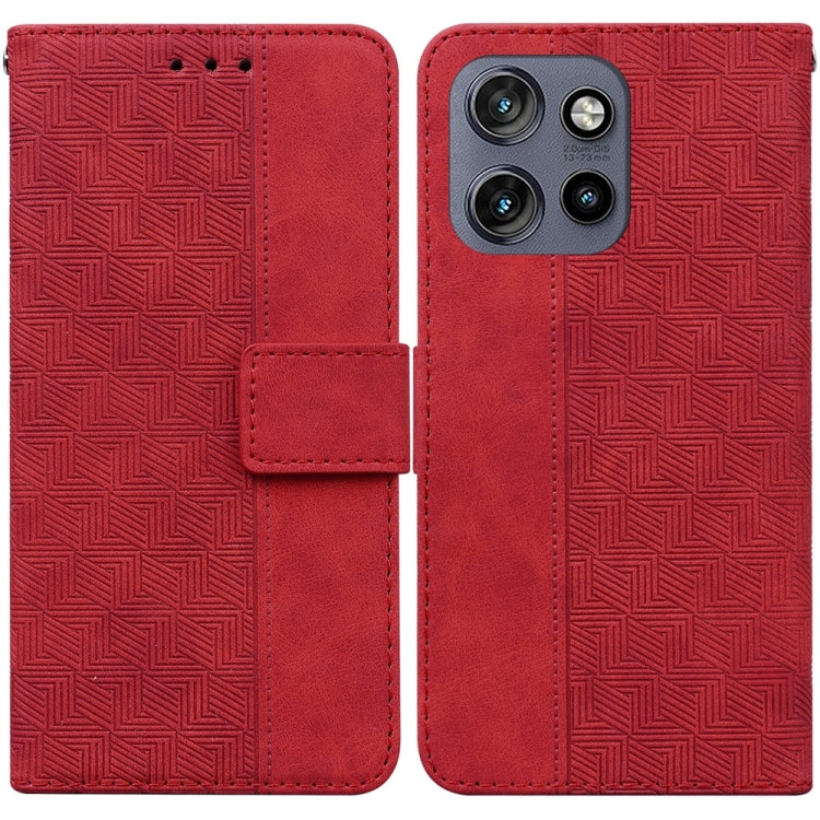 Custodia per telefono in pelle goffrata geometrica, For Motorola Edge 50 Neo 5G Global, For Motorola Moto G04s / Moto E14, For Motorola Moto G85, For Motorola Edge 2024