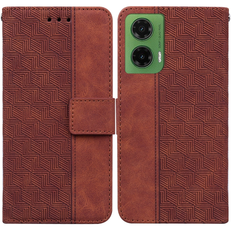 Custodia per telefono in pelle goffrata geometrica, For Motorola Moto G 5G 2025, For Motorola Moto G75 5G, For Motorola Moto G35, For Motorola Moto G55