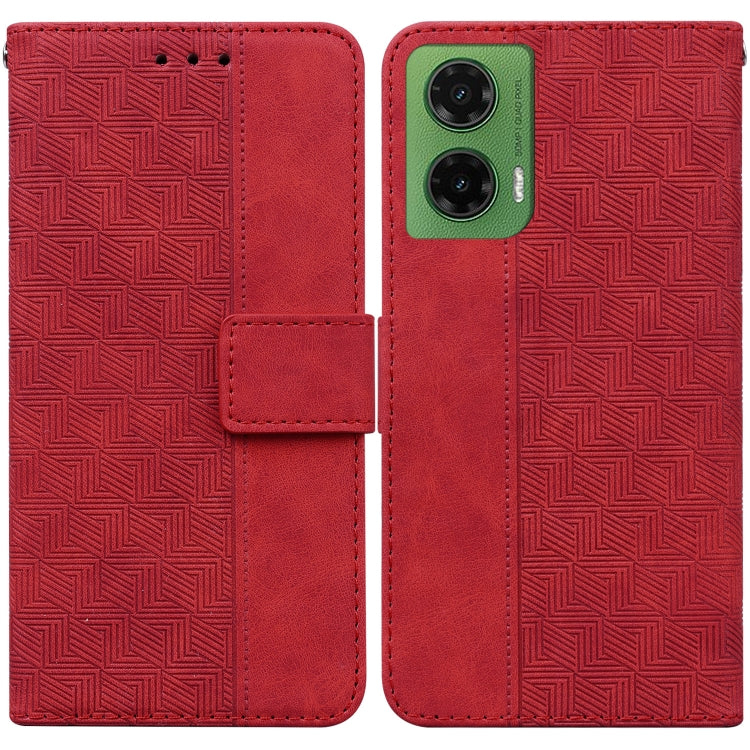 Custodia per telefono in pelle goffrata geometrica, For Motorola Moto G 5G 2025, For Motorola Moto G75 5G, For Motorola Moto G35, For Motorola Moto G55