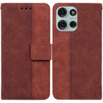 Custodia per telefono in pelle goffrata geometrica, For Motorola Moto G 5G 2025, For Motorola Moto G75 5G, For Motorola Moto G35, For Motorola Moto G55