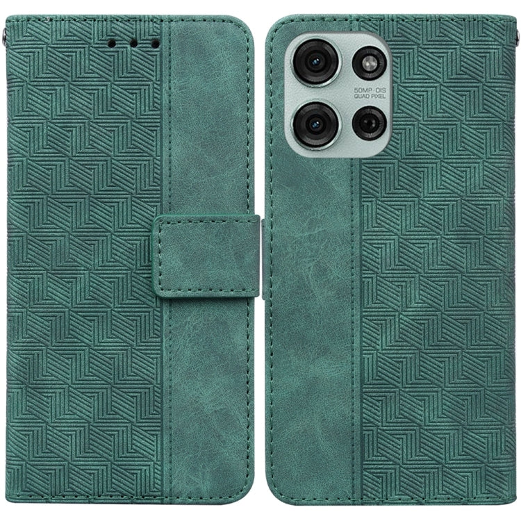 Custodia per telefono in pelle goffrata geometrica, For Motorola Moto G 5G 2025, For Motorola Moto G75 5G, For Motorola Moto G35, For Motorola Moto G55
