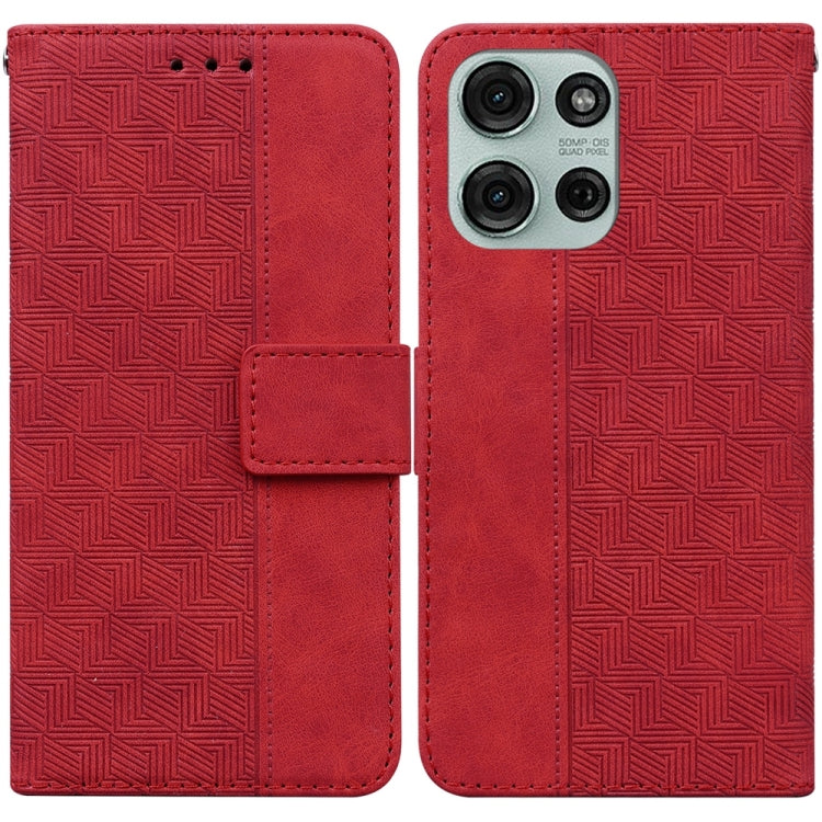 Custodia per telefono in pelle goffrata geometrica, For Motorola Moto G 5G 2025, For Motorola Moto G75 5G, For Motorola Moto G35, For Motorola Moto G55