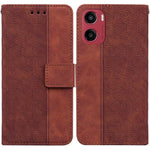 Custodia per telefono in pelle goffrata geometrica, For Motorola Moto G86 5G, For Motorola Edge 60 Fusion / Edge 5G 2025, For Motorola Moto G05 / E15, For Motorola Moto G15
