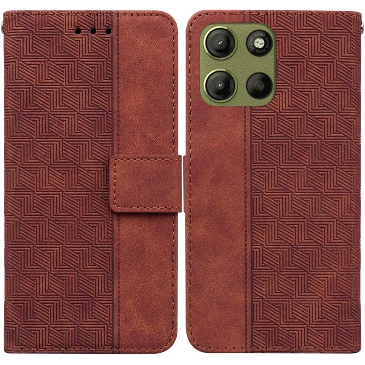 Custodia per telefono in pelle goffrata geometrica, For Motorola Moto G86 5G, For Motorola Edge 60 Fusion / Edge 5G 2025, For Motorola Moto G05 / E15, For Motorola Moto G15