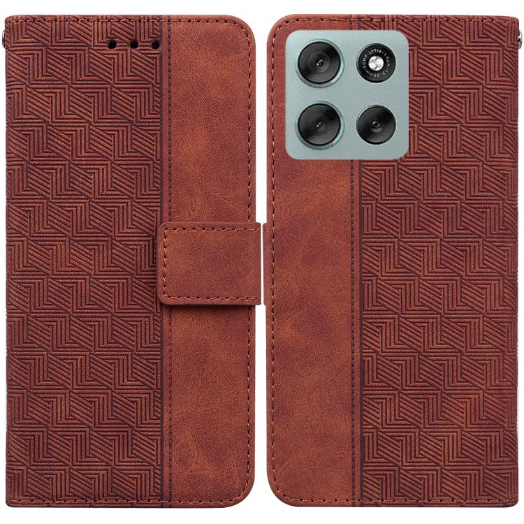 Custodia per telefono in pelle goffrata geometrica, For Motorola Moto G Max / G87 / G77 / G67 5G, For Motorola Edge 70 Fusion 5G, For Motorola Moto G06 4G, For Motorola Moto G56 5G / G66j 5G / G66y 5G