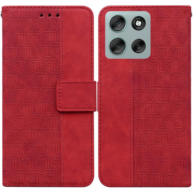 Custodia per telefono in pelle goffrata geometrica, For Motorola Moto G Max / G87 / G77 / G67 5G, For Motorola Edge 70 Fusion 5G, For Motorola Moto G06 4G, For Motorola Moto G56 5G / G66j 5G / G66y 5G