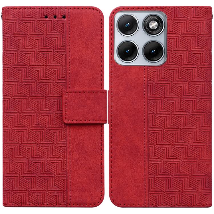 Custodia per telefono in pelle goffrata geometrica, For Motorola Moto G Max / G87 / G77 / G67 5G, For Motorola Edge 70 Fusion 5G, For Motorola Moto G06 4G, For Motorola Moto G56 5G / G66j 5G / G66y 5G