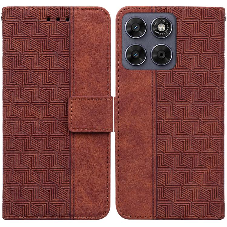 Custodia per telefono in pelle goffrata geometrica, For Motorola Moto G Max / G87 / G77 / G67 5G, For Motorola Edge 70 Fusion 5G, For Motorola Moto G06 4G, For Motorola Moto G56 5G / G66j 5G / G66y 5G