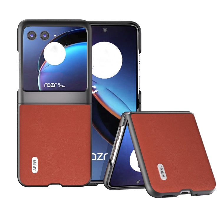 Custodia per cellulare ABEL Haze Texture PU, For Motorola Razr 40, For Motorola Razr 40 Ultra