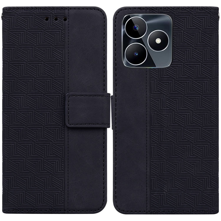Custodia per telefono in pelle goffrata geometrica, For Realme 11 5G Global, For Realme 11 Pro / 11 Pro+ / Narzo 60 Pro, For Realme C53 / Narzo N53, For Realme C65 4G