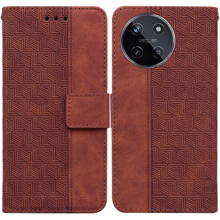 Custodia per telefono in pelle goffrata geometrica, For Realme 12 Pro+ Global, For Realme C67 4G Global, For Realme 11 4G Global, For Realme 11 5G/Narzo 60 India Version