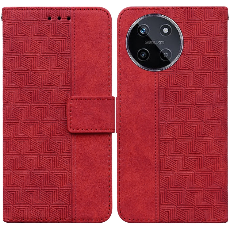 Custodia per telefono in pelle goffrata geometrica, For Realme 12 Pro+ Global, For Realme C67 4G Global, For Realme 11 4G Global, For Realme 11 5G/Narzo 60 India Version