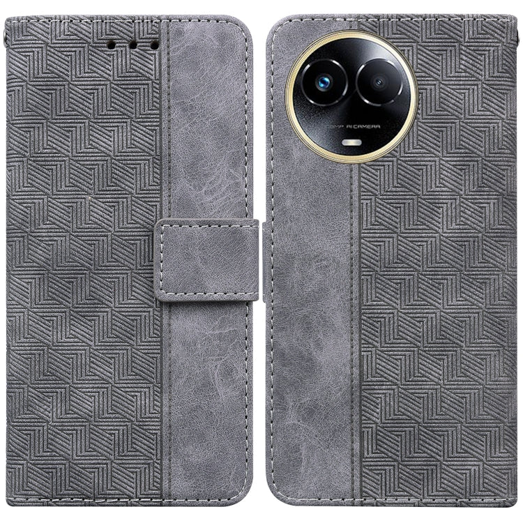 Custodia per telefono in pelle goffrata geometrica, For Realme 11 5G Global, For Realme 11 Pro / 11 Pro+ / Narzo 60 Pro, For Realme C53 / Narzo N53, For Realme C65 4G
