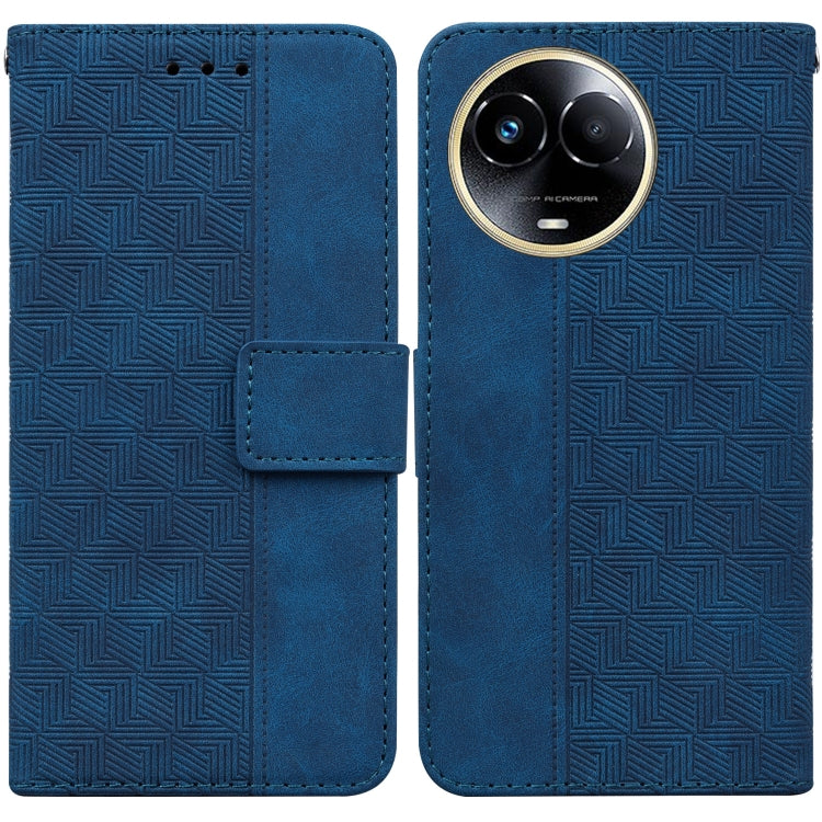 Custodia per telefono in pelle goffrata geometrica, For Realme 11 5G Global, For Realme 11 Pro / 11 Pro+ / Narzo 60 Pro, For Realme C53 / Narzo N53, For Realme C65 4G