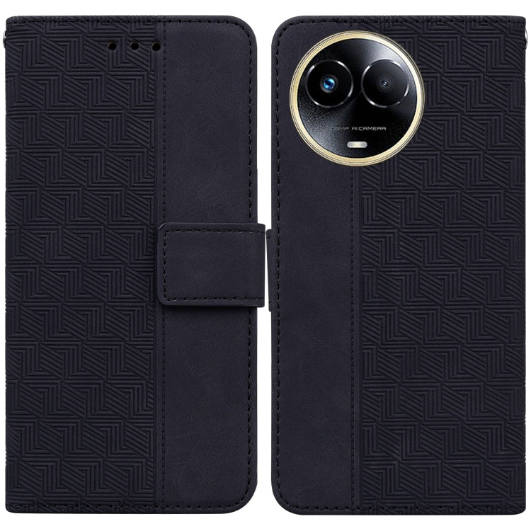 Custodia per telefono in pelle goffrata geometrica, For Realme 11 5G Global, For Realme 11 Pro / 11 Pro+ / Narzo 60 Pro, For Realme C53 / Narzo N53, For Realme C65 4G