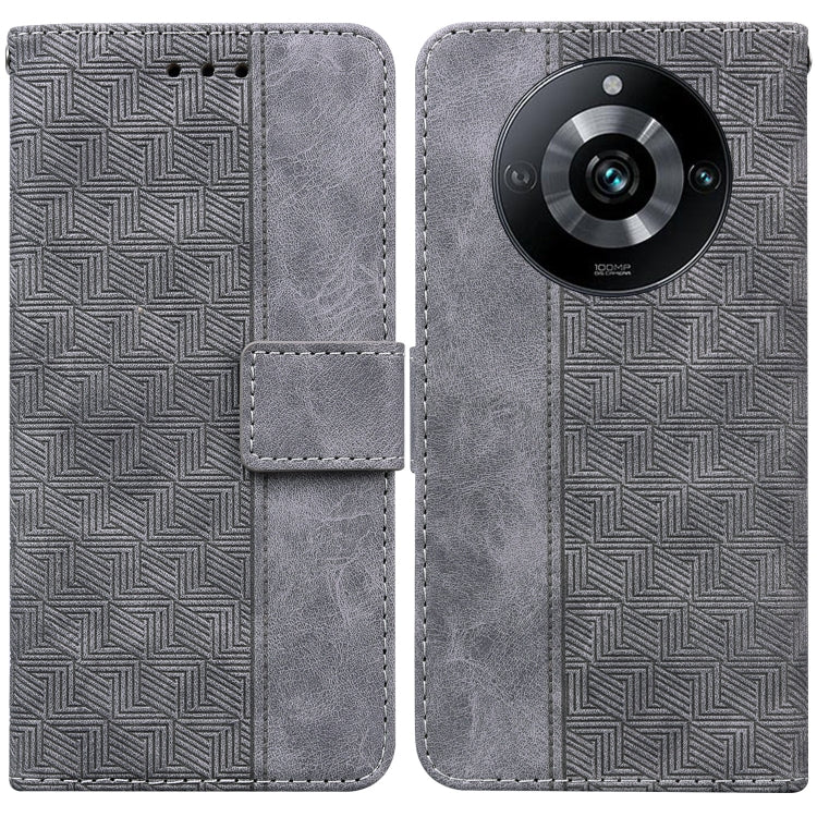 Custodia per telefono in pelle goffrata geometrica, For Realme 11 5G Global, For Realme 11 Pro / 11 Pro+ / Narzo 60 Pro, For Realme C53 / Narzo N53, For Realme C65 4G