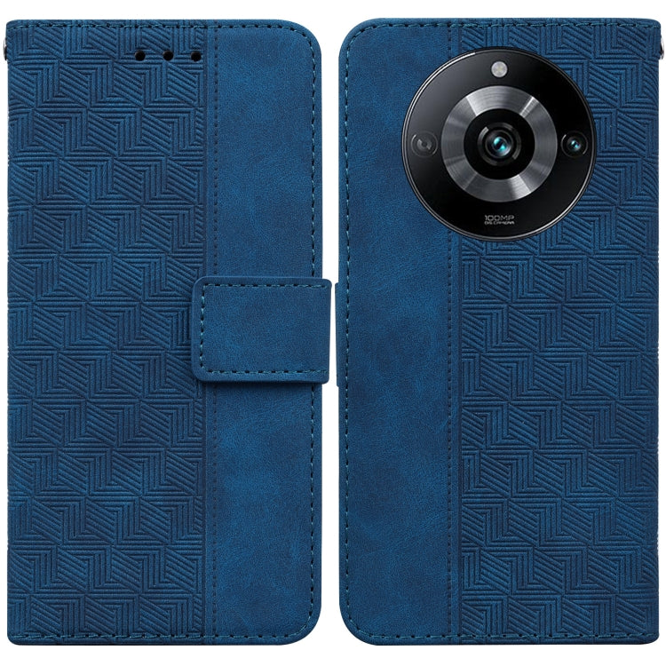 Custodia per telefono in pelle goffrata geometrica, For Realme 11 5G Global, For Realme 11 Pro / 11 Pro+ / Narzo 60 Pro, For Realme C53 / Narzo N53, For Realme C65 4G
