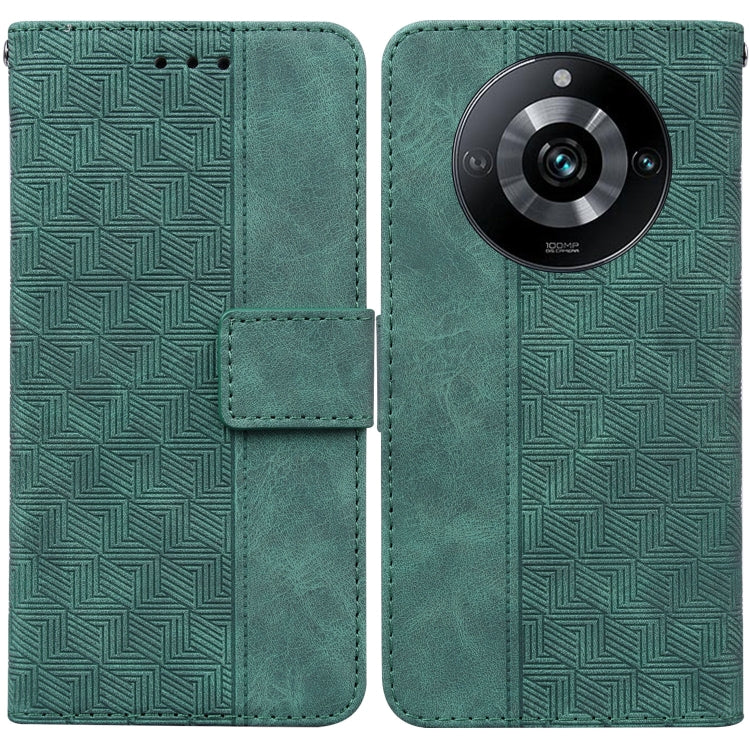 Custodia per telefono in pelle goffrata geometrica, For Realme 11 5G Global, For Realme 11 Pro / 11 Pro+ / Narzo 60 Pro, For Realme C53 / Narzo N53, For Realme C65 4G