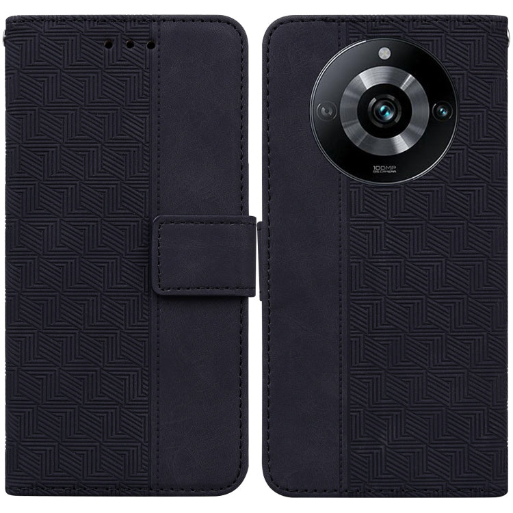 Custodia per telefono in pelle goffrata geometrica, For Realme 11 5G Global, For Realme 11 Pro / 11 Pro+ / Narzo 60 Pro, For Realme C53 / Narzo N53, For Realme C65 4G