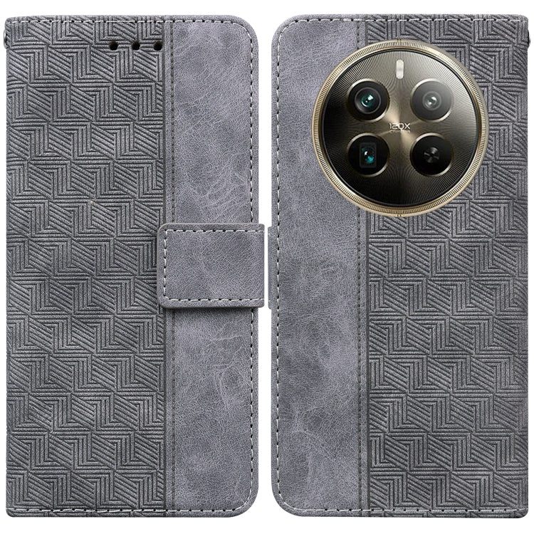 Custodia per telefono in pelle goffrata geometrica, For Realme 12 Pro+ Global, For Realme C67 4G Global, For Realme 11 4G Global, For Realme 11 5G/Narzo 60 India Version