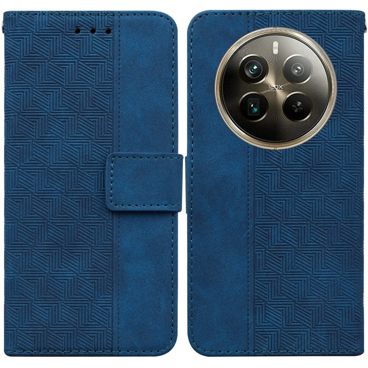 Custodia per telefono in pelle goffrata geometrica, For Realme 12 Pro+ Global, For Realme C67 4G Global, For Realme 11 4G Global, For Realme 11 5G/Narzo 60 India Version