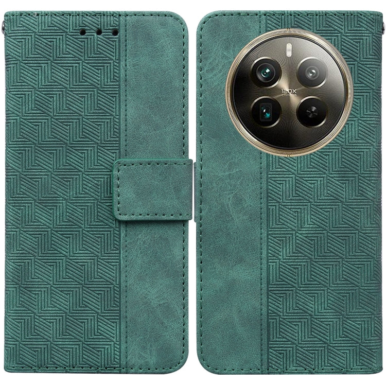 Custodia per telefono in pelle goffrata geometrica, For Realme 12 Pro+ Global, For Realme C67 4G Global, For Realme 11 4G Global, For Realme 11 5G/Narzo 60 India Version