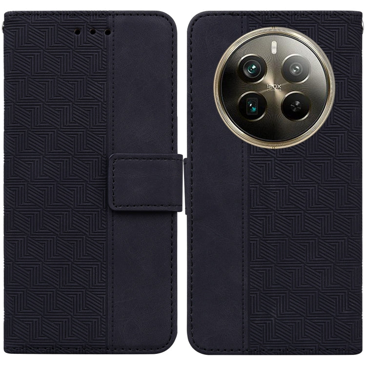 Custodia per telefono in pelle goffrata geometrica, For Realme 12 Pro+ Global, For Realme C67 4G Global, For Realme 11 4G Global, For Realme 11 5G/Narzo 60 India Version