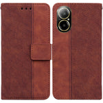 Custodia per telefono in pelle goffrata geometrica, For Realme 12 Pro+ Global, For Realme C67 4G Global, For Realme 11 4G Global, For Realme 11 5G/Narzo 60 India Version