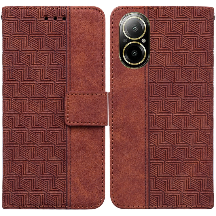 Custodia per telefono in pelle goffrata geometrica, For Realme 12 Pro+ Global, For Realme C67 4G Global, For Realme 11 4G Global, For Realme 11 5G/Narzo 60 India Version