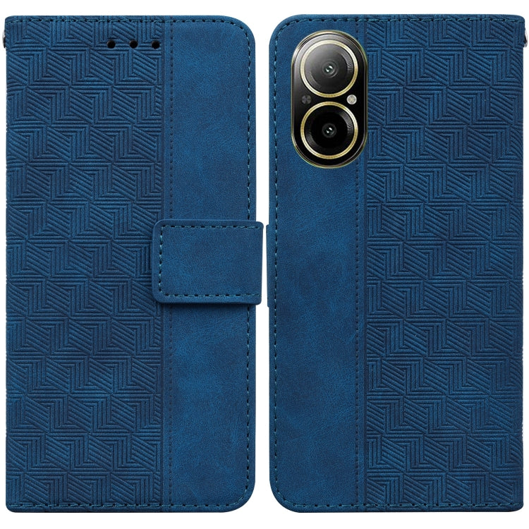 Custodia per telefono in pelle goffrata geometrica, For Realme 12 Pro+ Global, For Realme C67 4G Global, For Realme 11 4G Global, For Realme 11 5G/Narzo 60 India Version