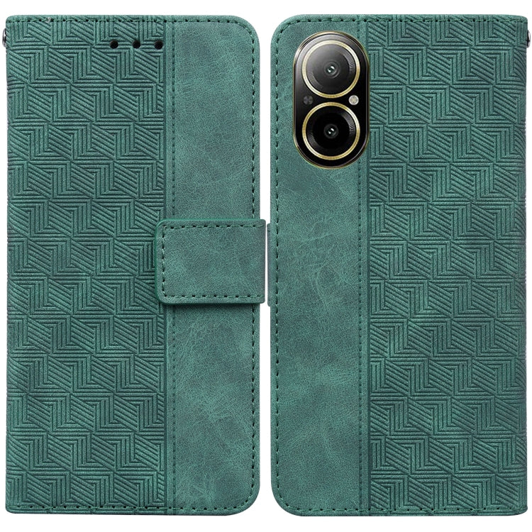 Custodia per telefono in pelle goffrata geometrica, For Realme 12 Pro+ Global, For Realme C67 4G Global, For Realme 11 4G Global, For Realme 11 5G/Narzo 60 India Version