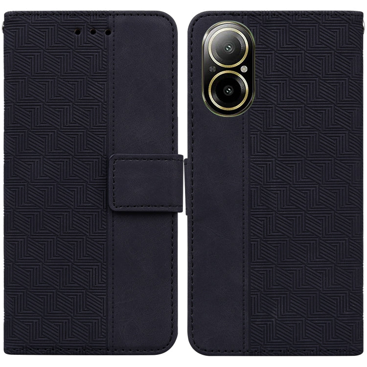 Custodia per telefono in pelle goffrata geometrica, For Realme 12 Pro+ Global, For Realme C67 4G Global, For Realme 11 4G Global, For Realme 11 5G/Narzo 60 India Version