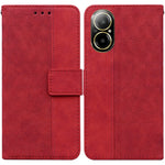 Custodia per telefono in pelle goffrata geometrica, For Realme 12 Pro+ Global, For Realme C67 4G Global, For Realme 11 4G Global, For Realme 11 5G/Narzo 60 India Version