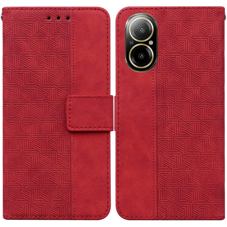 Custodia per telefono in pelle goffrata geometrica, For Realme 12 Pro+ Global, For Realme C67 4G Global, For Realme 11 4G Global, For Realme 11 5G/Narzo 60 India Version