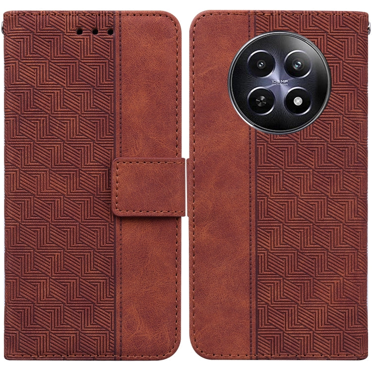 Custodia per telefono in pelle goffrata geometrica, For Realme GT 6 / GT 6T / GT Neo6, For Realme C61 / C63 / Note 60, For Realme 12 5G, For Realme 12+