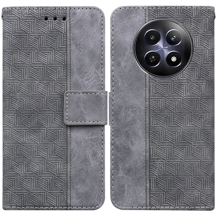 Custodia per telefono in pelle goffrata geometrica, For Realme GT 6 / GT 6T / GT Neo6, For Realme C61 / C63 / Note 60, For Realme 12 5G, For Realme 12+