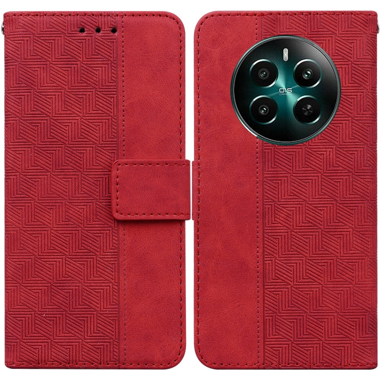 Custodia per telefono in pelle goffrata geometrica, For Realme GT 6 / GT 6T / GT Neo6, For Realme C61 / C63 / Note 60, For Realme 12 5G, For Realme 12+