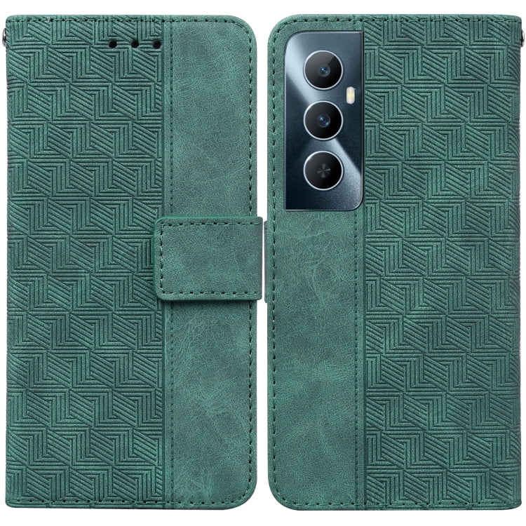 Custodia per telefono in pelle goffrata geometrica, For Realme 11 5G Global, For Realme 11 Pro / 11 Pro+ / Narzo 60 Pro, For Realme C53 / Narzo N53, For Realme C65 4G