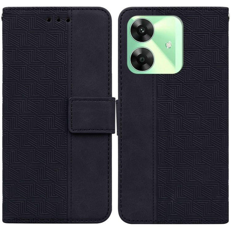 Custodia per telefono in pelle goffrata geometrica, For Realme GT 6 / GT 6T / GT Neo6, For Realme C61 / C63 / Note 60, For Realme 12 5G, For Realme 12+