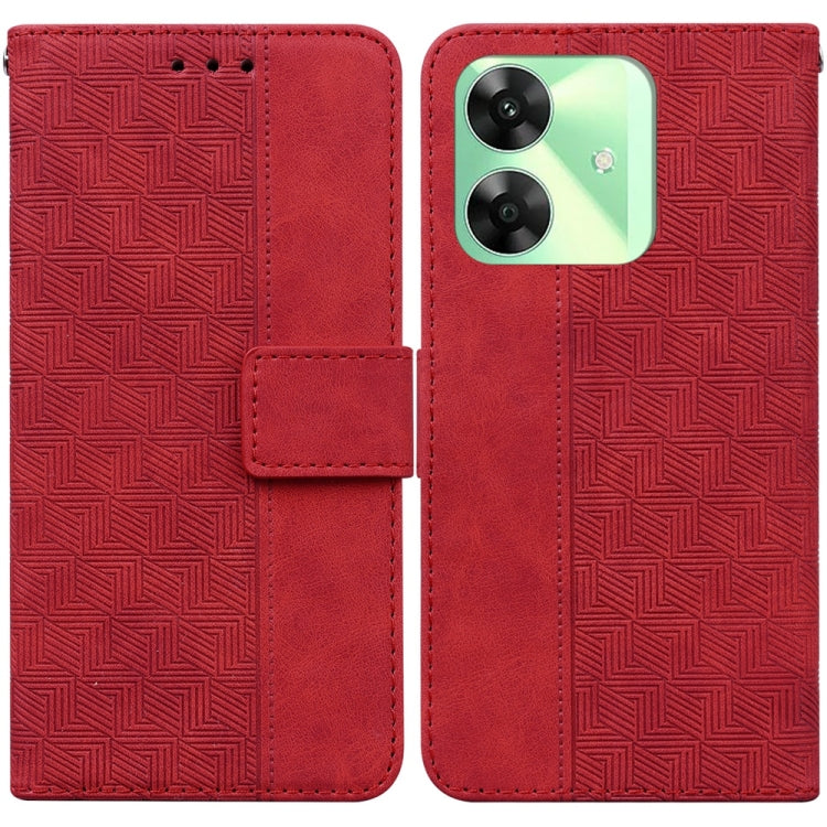 Custodia per telefono in pelle goffrata geometrica, For Realme GT 6 / GT 6T / GT Neo6, For Realme C61 / C63 / Note 60, For Realme 12 5G, For Realme 12+