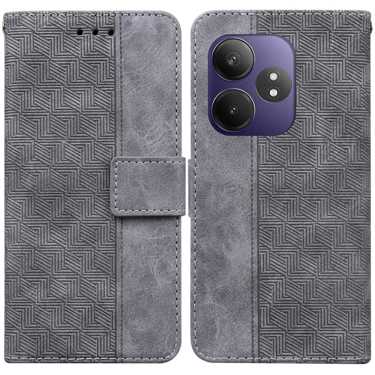Custodia per telefono in pelle goffrata geometrica, For Realme GT 6 / GT 6T / GT Neo6, For Realme C61 / C63 / Note 60, For Realme 12 5G, For Realme 12+