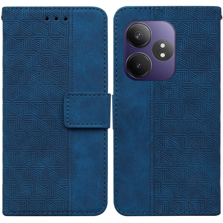 Custodia per telefono in pelle goffrata geometrica, For Realme GT 6 / GT 6T / GT Neo6, For Realme C61 / C63 / Note 60, For Realme 12 5G, For Realme 12+