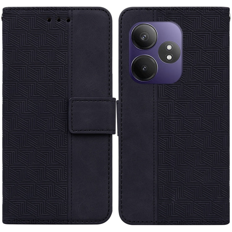 Custodia per telefono in pelle goffrata geometrica, For Realme GT 6 / GT 6T / GT Neo6, For Realme C61 / C63 / Note 60, For Realme 12 5G, For Realme 12+
