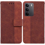 Custodia per telefono in pelle goffrata geometrica, For Realme 14 Pro+, For Realme 14 Pro, For Realme C75, For Realme 13+ Global