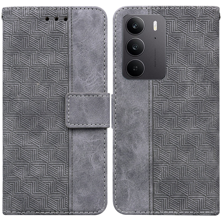 Custodia per telefono in pelle goffrata geometrica, For Realme 14 Pro+, For Realme 14 Pro, For Realme C75, For Realme 13+ Global