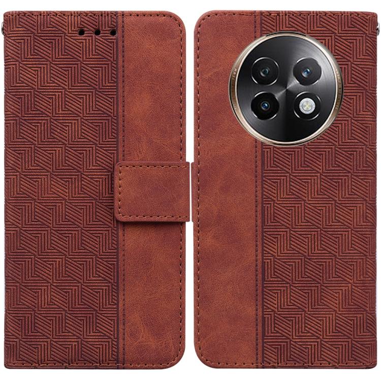 Custodia per telefono in pelle goffrata geometrica, For Realme 14 Pro+, For Realme 14 Pro, For Realme C75, For Realme 13+ Global